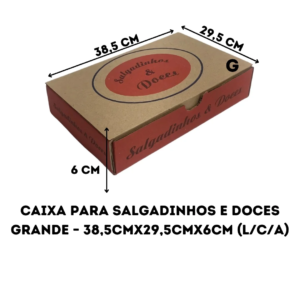 Caixa de Salgadinho e Doce G